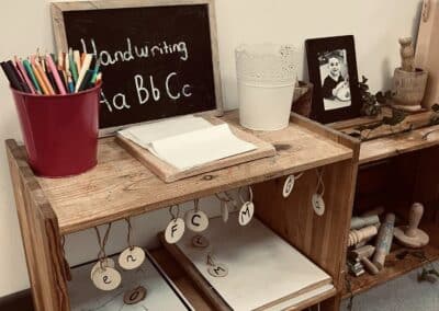 hand writing station for toddlers